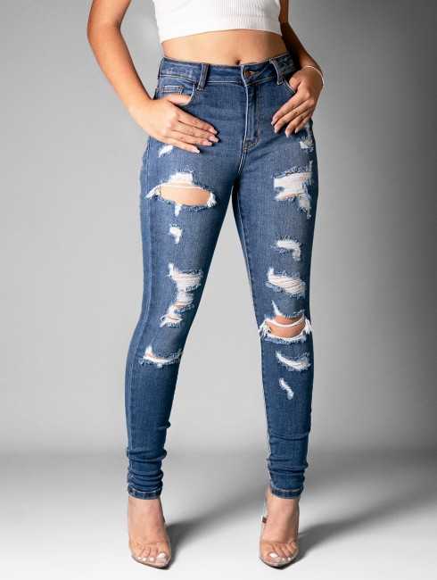 Jeans con detalles Rasgados